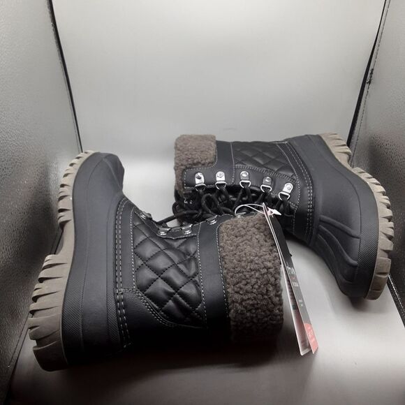 Storm By Cougar Carlisle Carlisle Boots Women's 8W Black/Grey Lace-up 5 - Picture 4 of 7